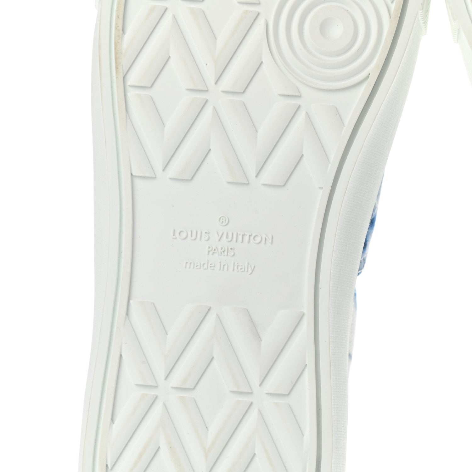 Louis Vuitton Denim Monogram Mens Trocadero Tie Dye Sneakers 9 Marine 6 of 8