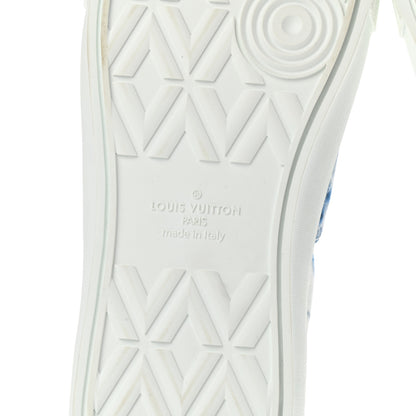 Louis Vuitton Denim Monogram Mens Trocadero Tie Dye Sneakers 9 Marine 6 of 8