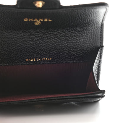 Chanel Caviar Quilted Flap Card Holder Wallet Black 5 of 8