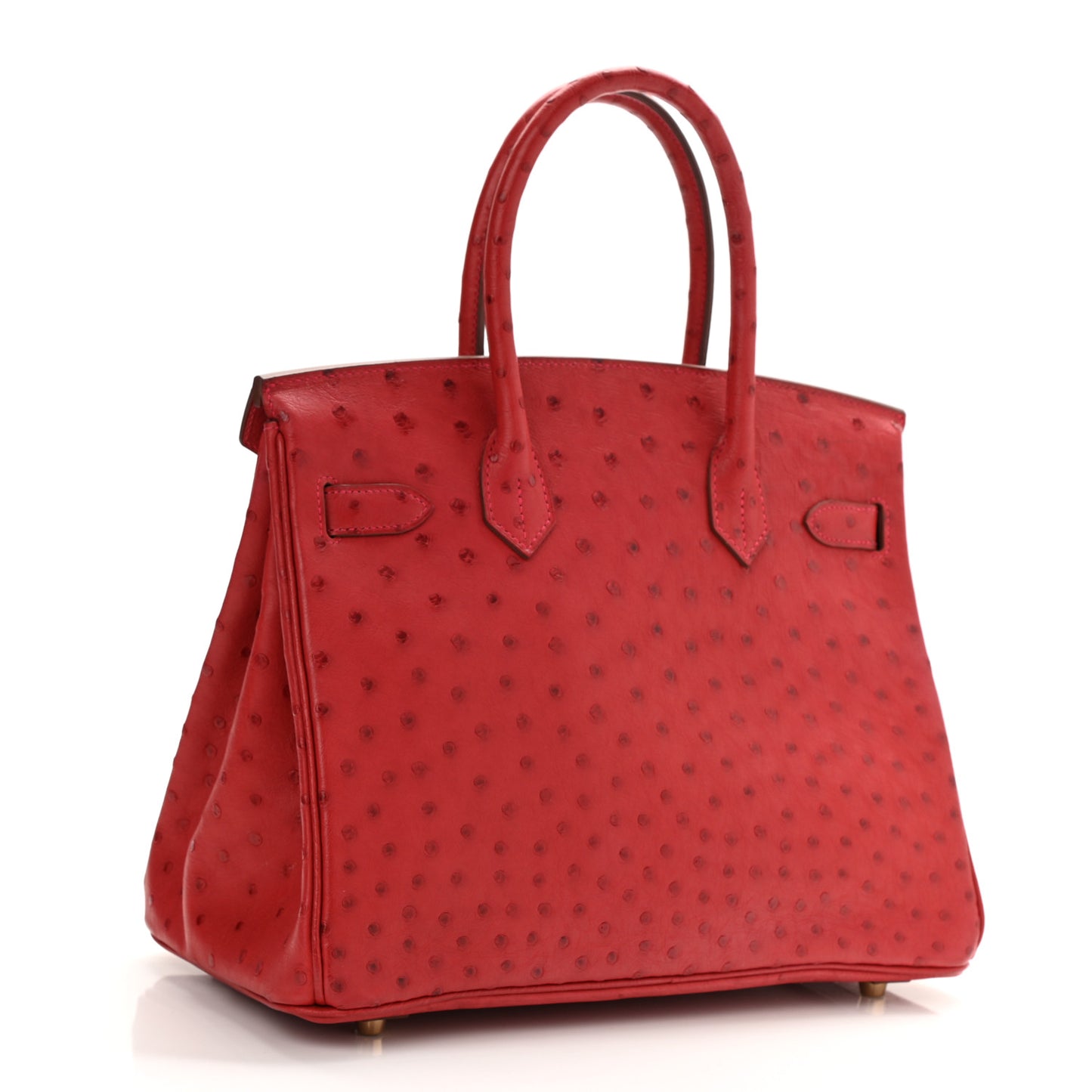 Ostrich Birkin 30 Rouge Vif