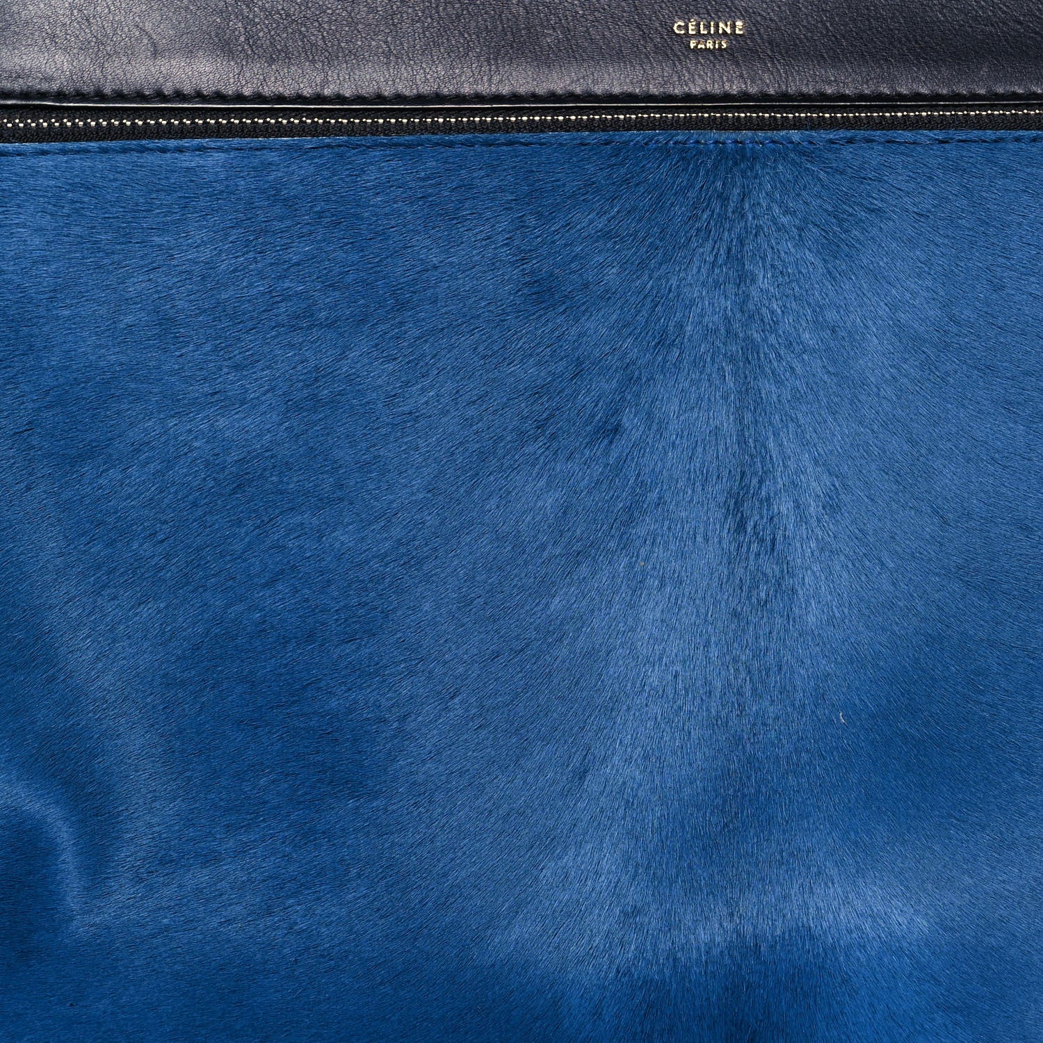 Celine Pony Hair Medium Edge Shoulder Bag Ocean Blue 7 of 16