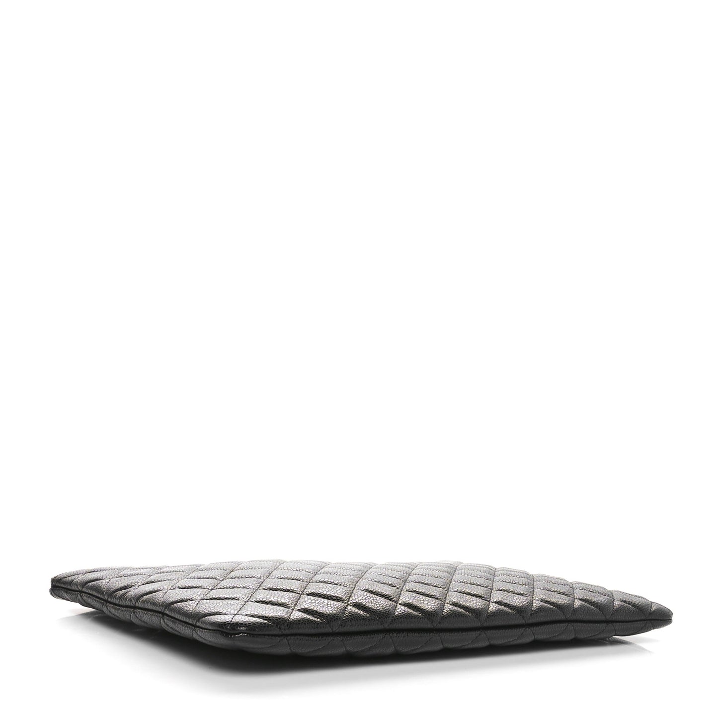 Caviar Quilted Large Cosmetic Case Black