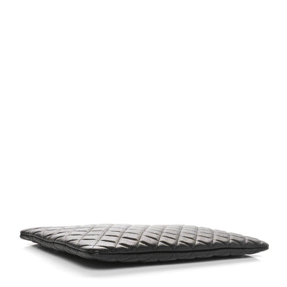 Chanel Caviar Quilted Large Cosmetic Case Black 4 of 11