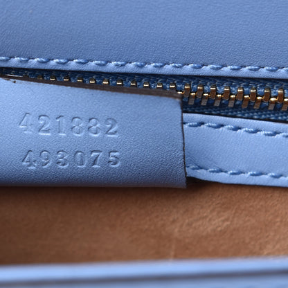 Gucci Calfskin Small Sylvie Shoulder Bag Clear Sky Blue 8 of 10
