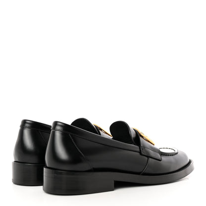 Chanel Shiny Calfskin CC Loafers Black White 36 Black White 4 of 10