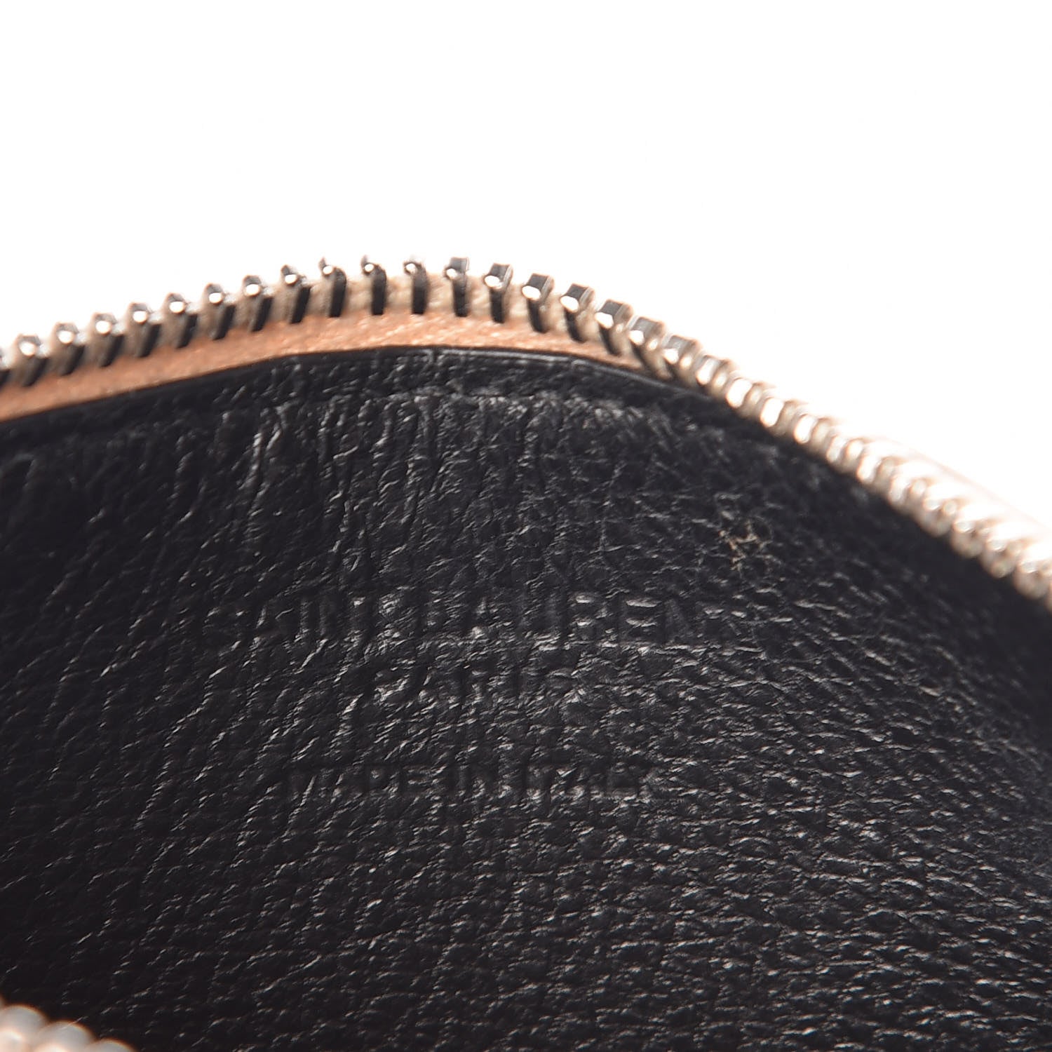 Saint Laurent Grained Calfskin 5 Fragments Zip Pouch Card Holder Nude 6 of 6