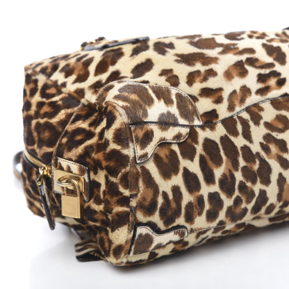 Prada Calf Hair Leopard Print Shoulder Bag Avorio 17 of 18