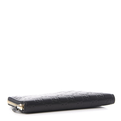 Gucci Guccissima Zip Around Travel Wallet Black 3 of 9