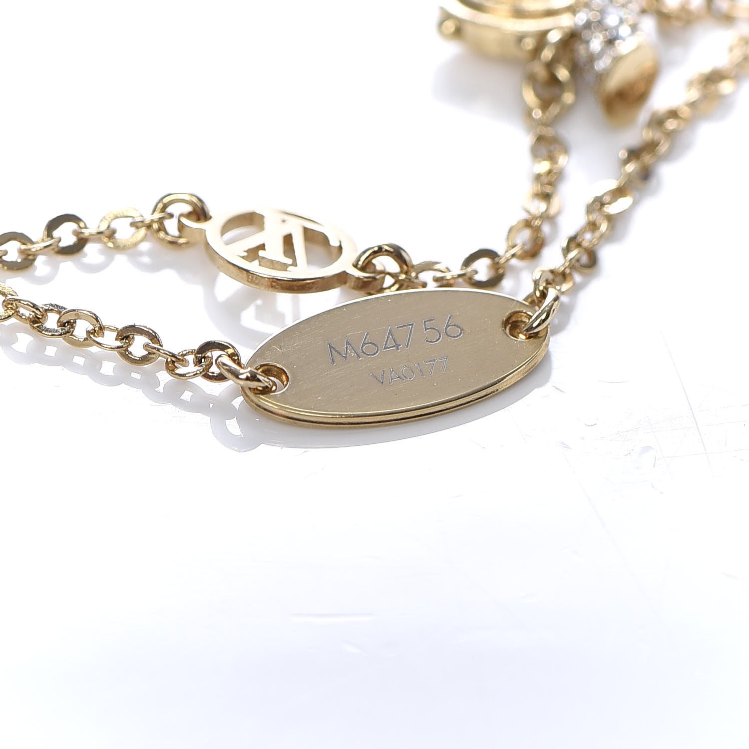 Louis Vuitton LV And Me Strass Letter Y Bracelet Gold 6 of 6