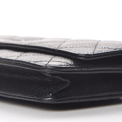 Chanel Caviar Quilted Wallet On Chain WOC Black 10 of 10