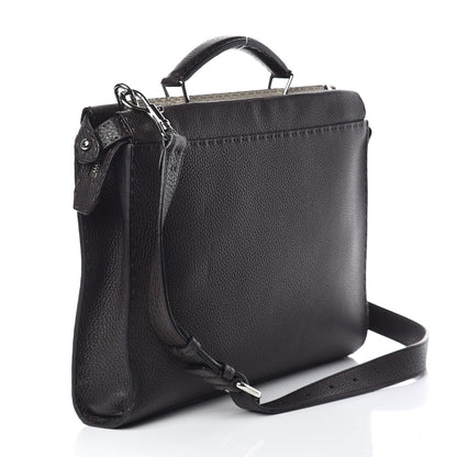 Fendi Calfskin Romano Selleria Large Peekaboo Iconic Fit Satchel Brown Milk Multicolor 4 of 12