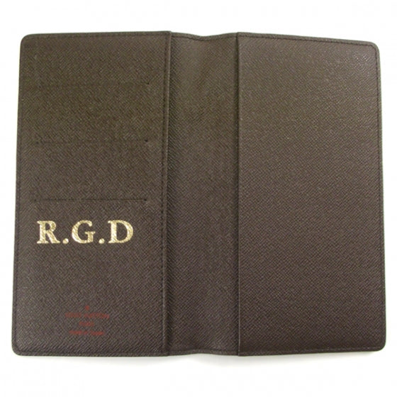 Damier Ebene Checkbook Cover Wallet