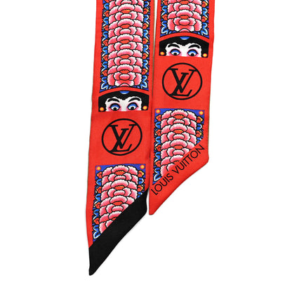 Louis Vuitton Silk Monogram Kabuki Stickers BB Bandeau Rouge 2 of 3