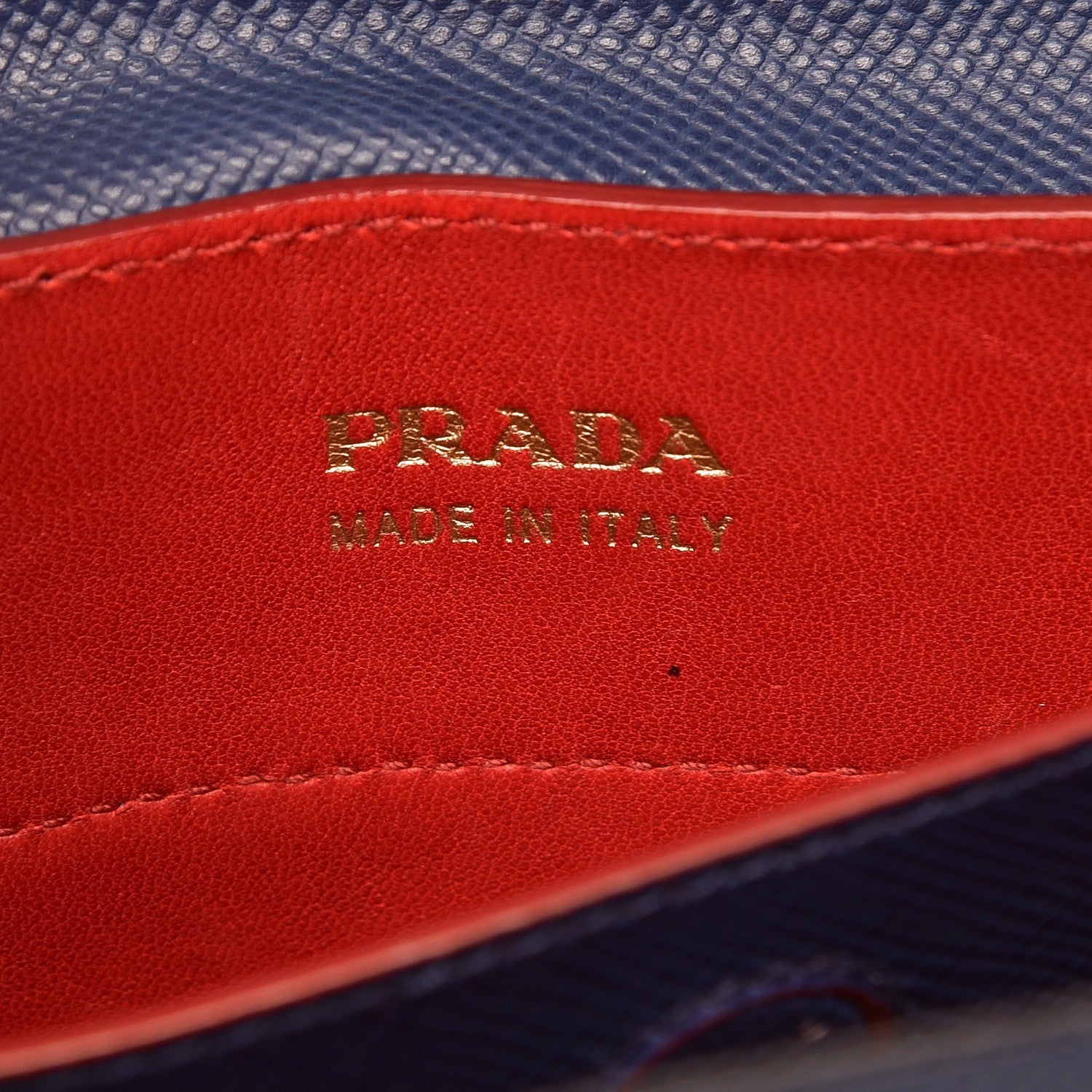 Prada Saffiano Cuir Small Double Bag Ink Fire Engine Red 8 of 9