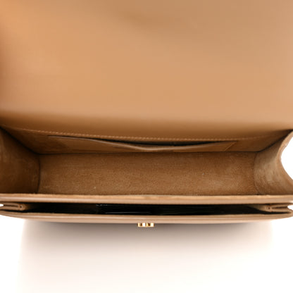 Saint Laurent Smooth Calfskin Medium Monogram Sunset Satchel Natural Tan 5 of 11