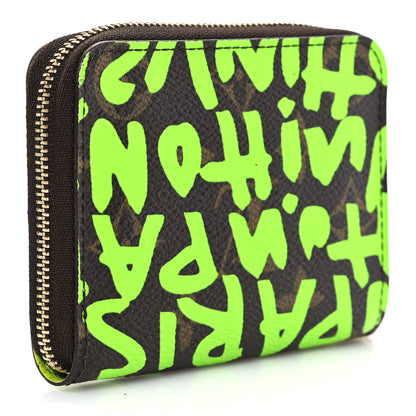 Louis Vuitton Monogram Graffiti Zippy Coin Purse Wallet Green 3 of 7