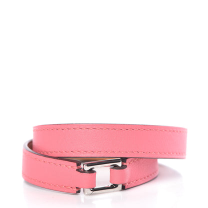Hermes Swift Rivale Double Tour Bracelet S Rose Azalee 3 of 7