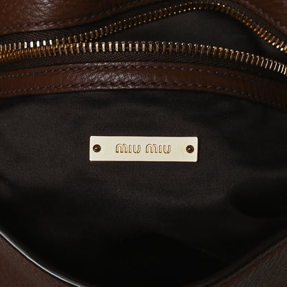 Miu Miu Vitello Phenix Shoulder Bag Palissandro 5 of 13