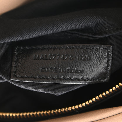 Saint Laurent Lambskin Quilted Small Loulou Puffer Monogram Chain Satchel Dark Beige 7 of 9