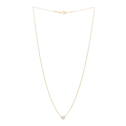 Tiffany 18K Yellow Gold Diamond .25ct Elsa Peretti Diamonds by the Yard Pendant Necklace 3 of 4