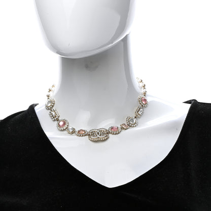 Chanel Crystal Pearl CC Choker Gold Pink Gold 2 of 7
