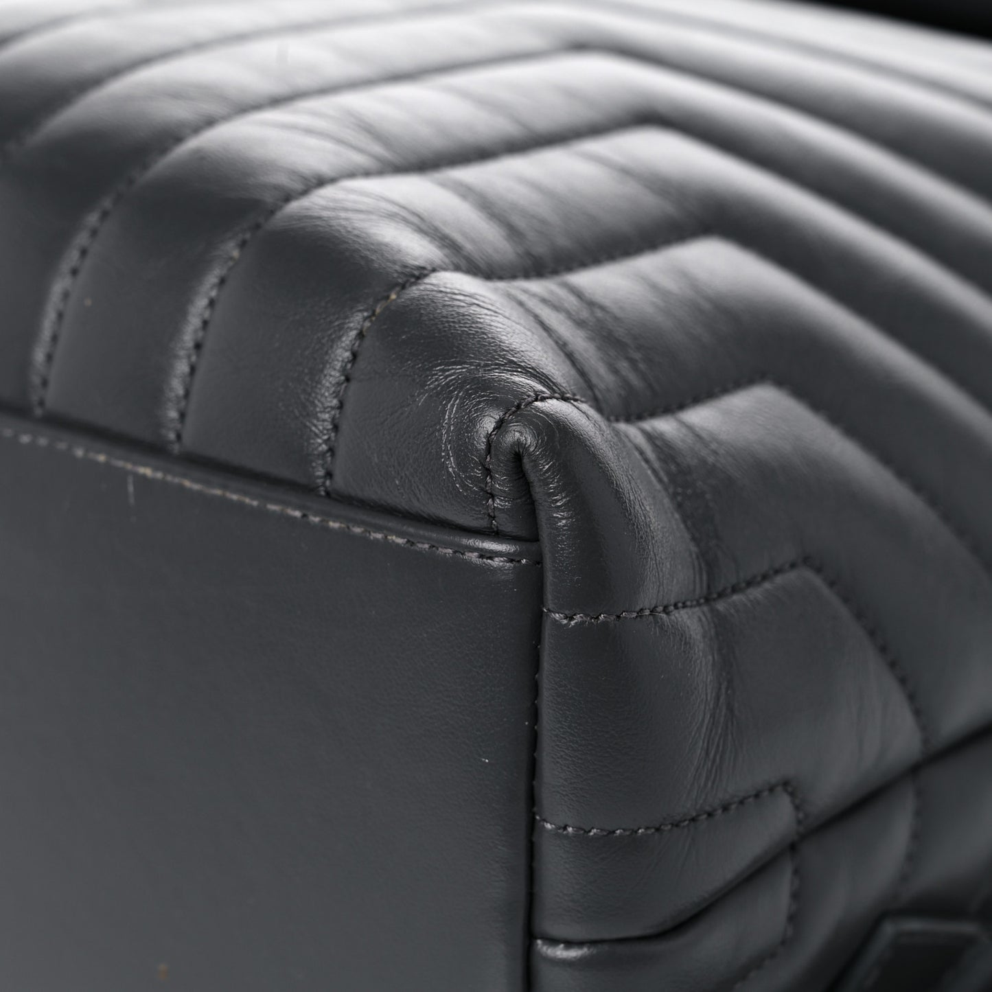 Calfskin Y Quilted Monogram Medium Loulou Backpack Storm