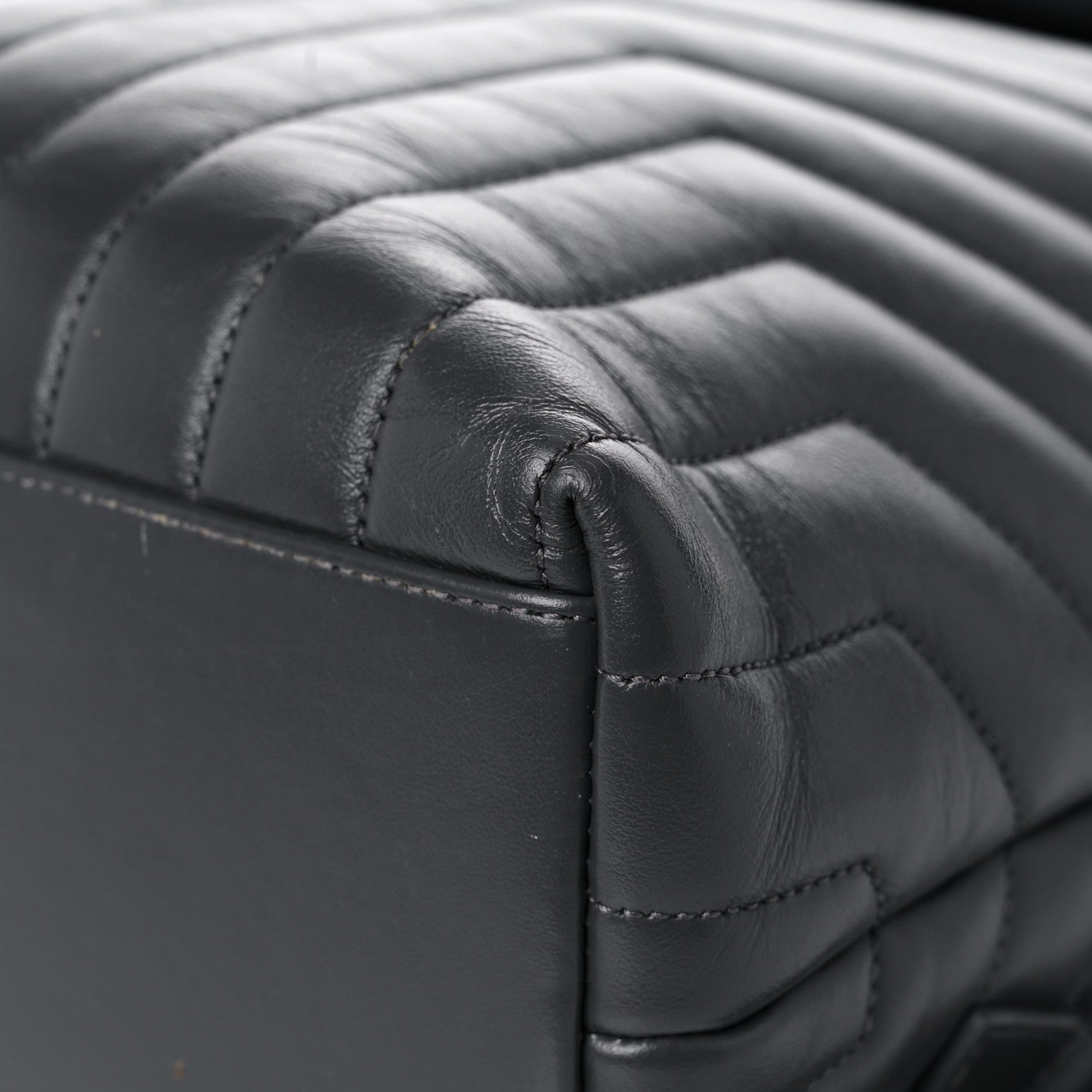 Saint Laurent Calfskin Y Quilted Monogram Medium Loulou Backpack Storm 11 of 16