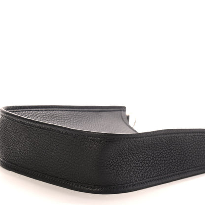 Hermes Taurillon Clemence Amazone Sangle Cavale Evelyne TPM Black Noisette 10 of 10