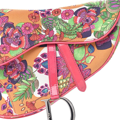 Christian Dior Canvas Floral Saddle Bag Multicolor 8 of 10