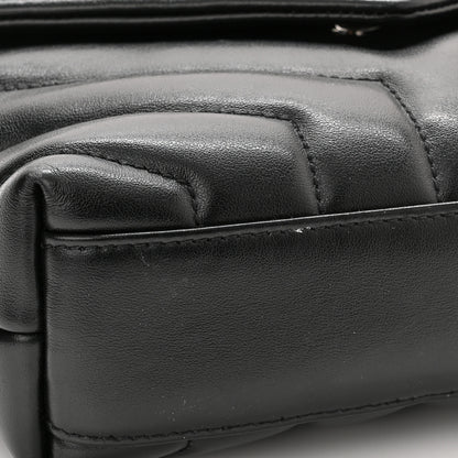 Saint Laurent Calfskin Y Quilted Monogram Toy Loulou Crossbody Bag Black 14 of 15