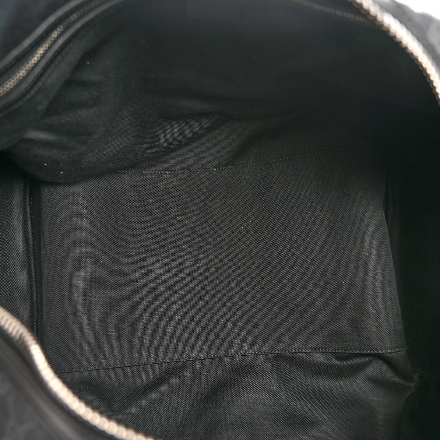 Soft GG Supreme Monogram Appia Calfskin Web Large Carry On Duffle Bag Black Grey