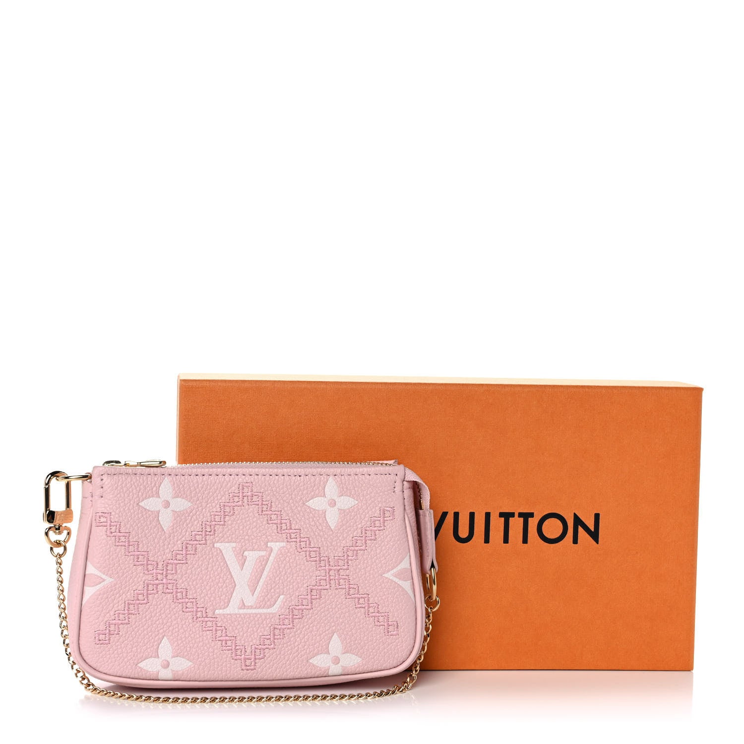 Louis Vuitton Empreinte Monogram Giant Broderies Mini Pochette Accessories Pink Creme 10 of 10