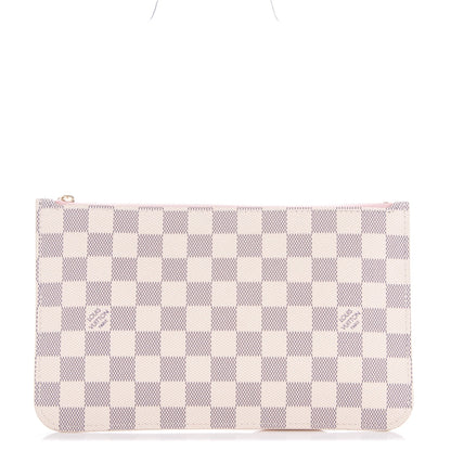 Louis Vuitton Damier Azur Neverfull MM GM Pochette Rose Ballerine 1 of 6