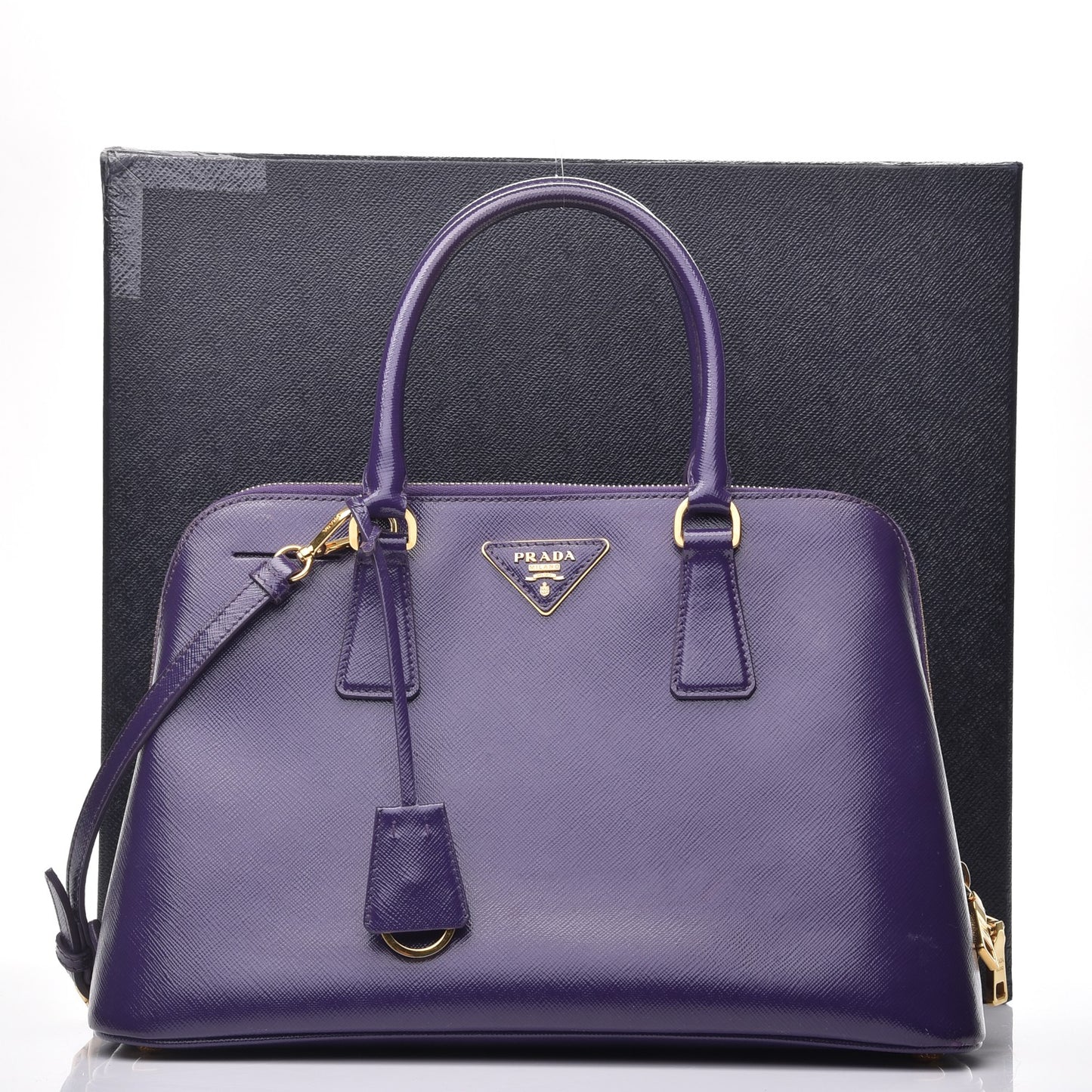 Saffiano Vernice Medium Promenade Tote Viola