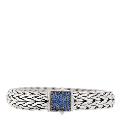 John Hardy Sterling Silver Blue Sapphire 10.5mm Classic Chain Bracelet 1 of 3