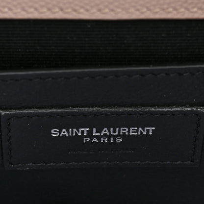Saint Laurent Grain De Poudre Textured Mixed Matelasse Medium Triquilt Monogram Satchel Marble Pink 7 of 11