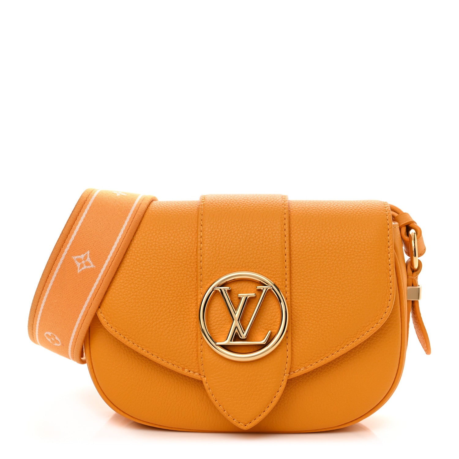 Louis Vuitton Grained Calfskin LV Pont 9 Soft PM Sunbeam 1 of 10