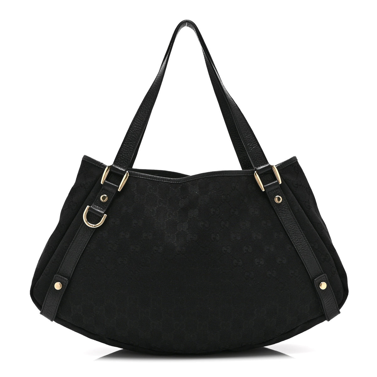 Monogram Medium Abbey Shoulder Bag Black