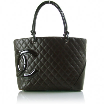 Chanel Calfskin Quilted Large Cambon Tote Brown 1 of 10