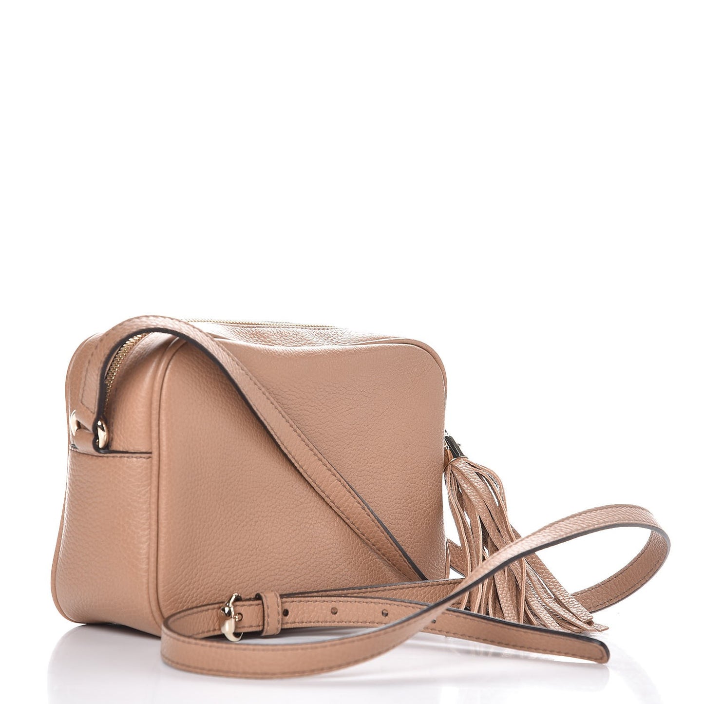 Pebbled Calfskin Small Soho Disco Bag Camelia