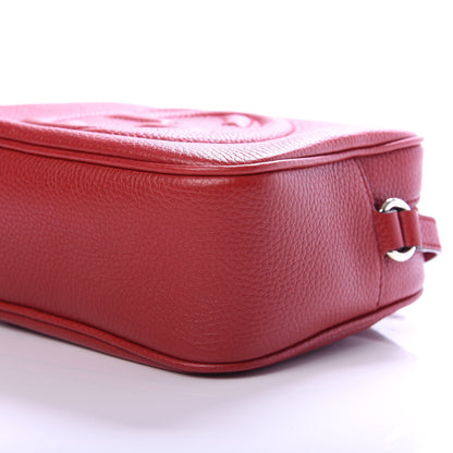 Gucci Pebbled Calfskin Small Soho Disco Bag Vibrant Red 9 of 9