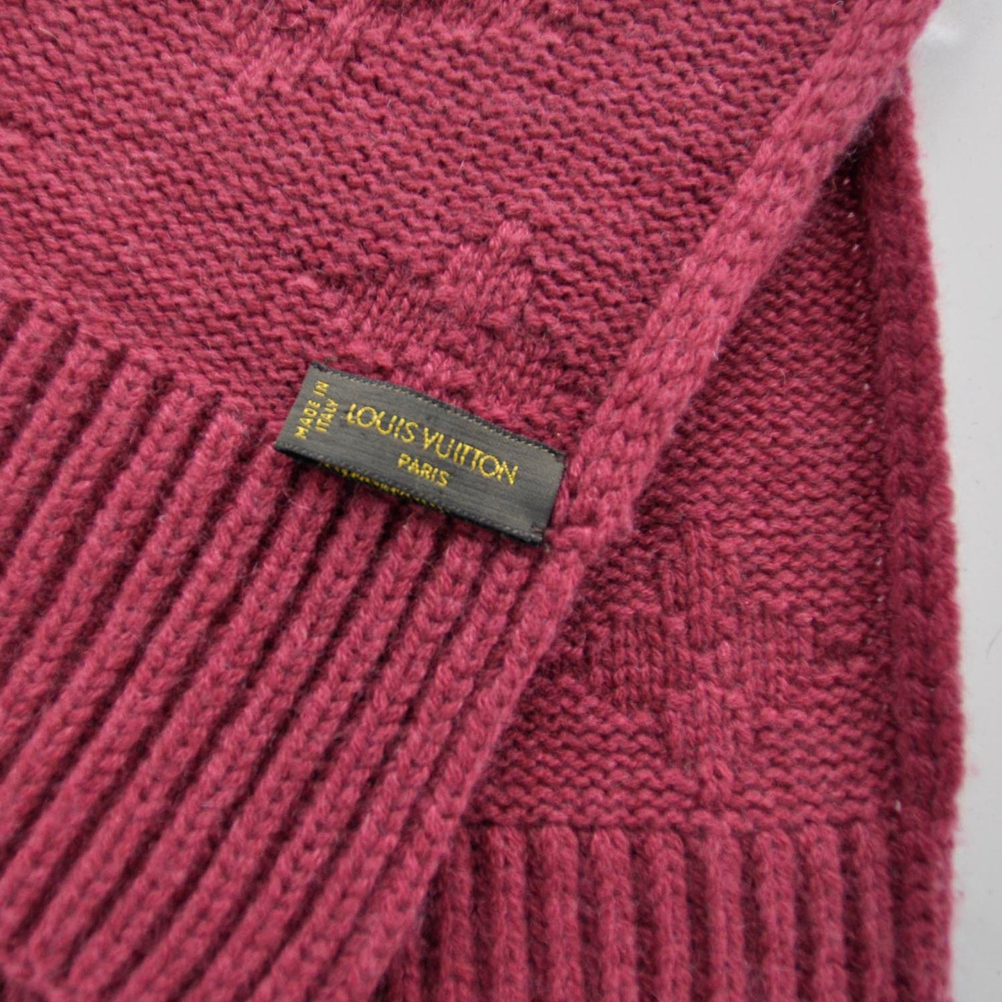 Cashmere Monogram Winter Scarf Pink