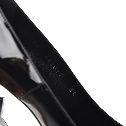 Saint Laurent Patent Opyum 100 Pumps 38 Black Silver 8 of 9