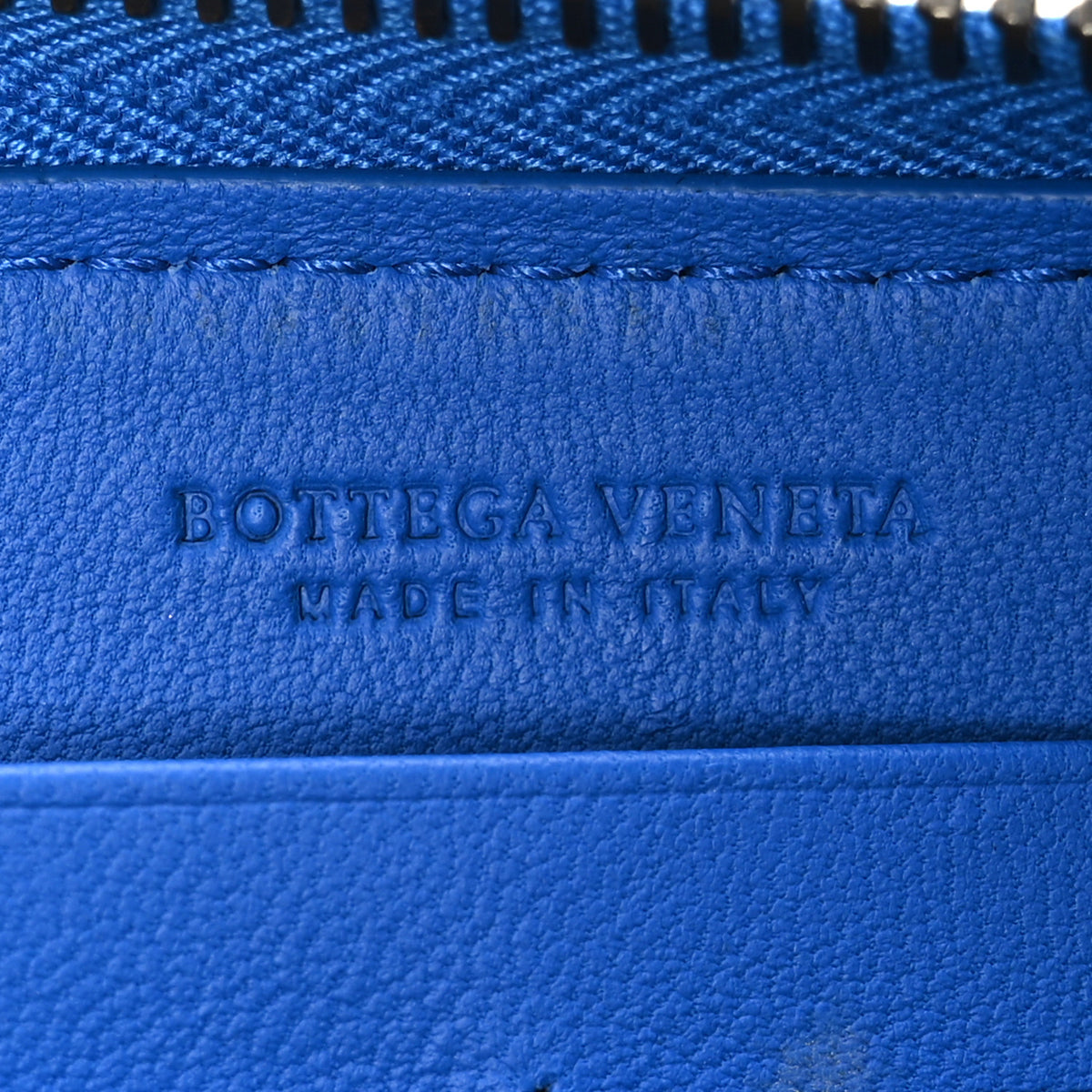 Nappa Intrecciato Zip Around Wallet Thunder