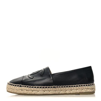 Chanel Lambskin CC Espadrilles 41 Black 1 of 9
