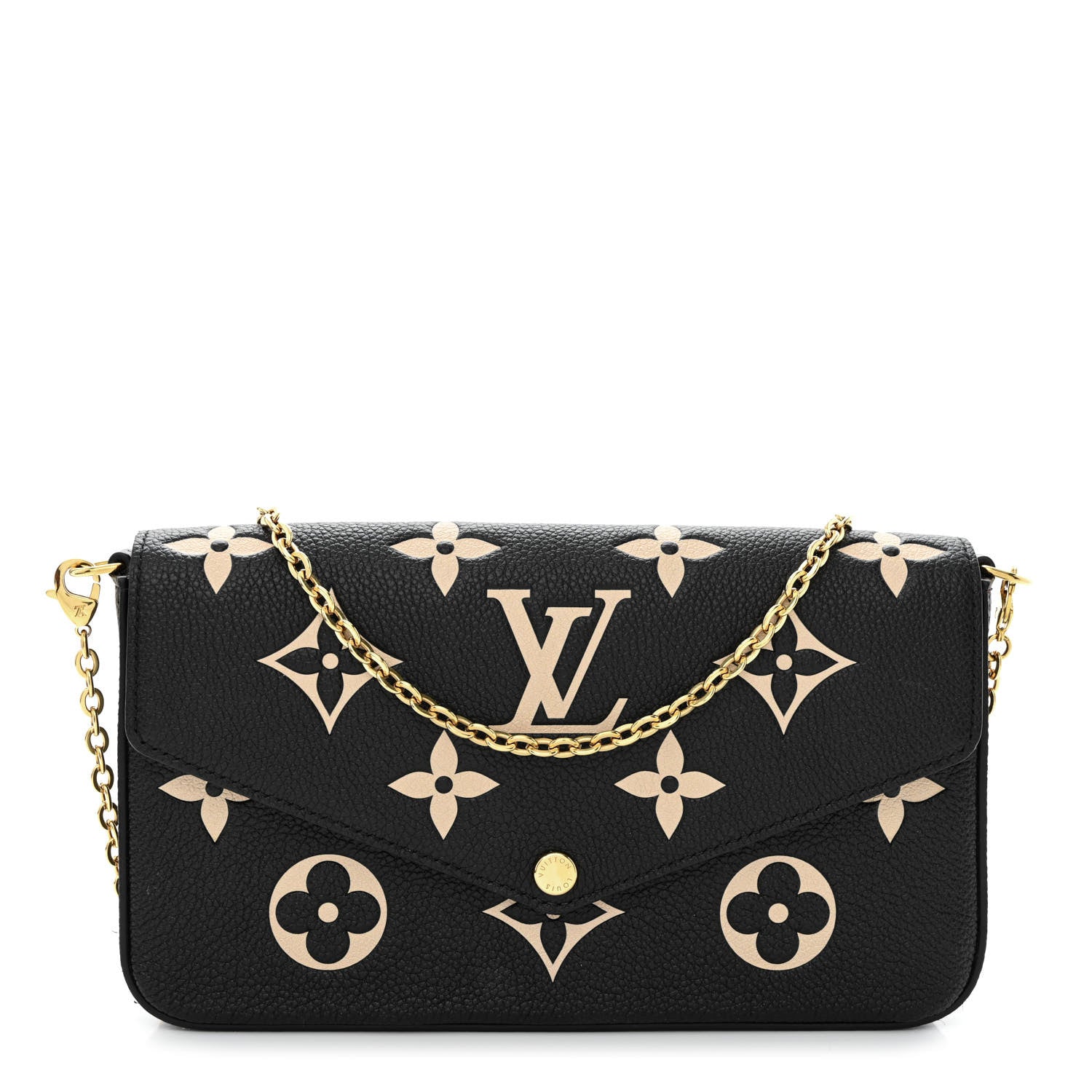 Louis Vuitton Empreinte Monogram Giant Felicie Pochette Black Beige 3 of 15