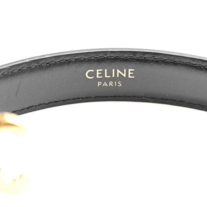 Celine Box Calfskin Medium 25mm Triomphe Belt 75 30 Black 3 of 6