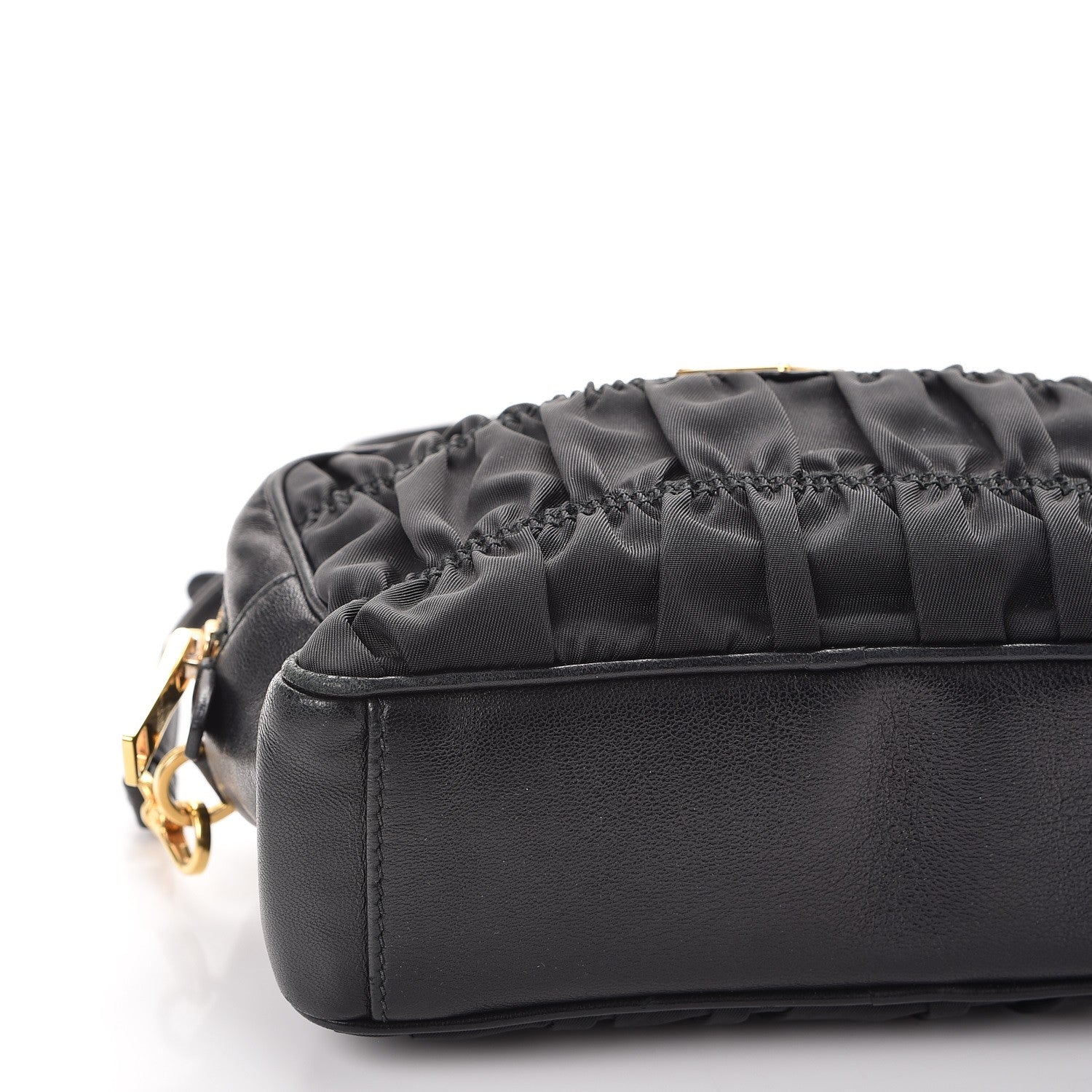 Prada Tessuto Nylon Calf Gaufre Camera Crossbody Nero Black 9 of 12