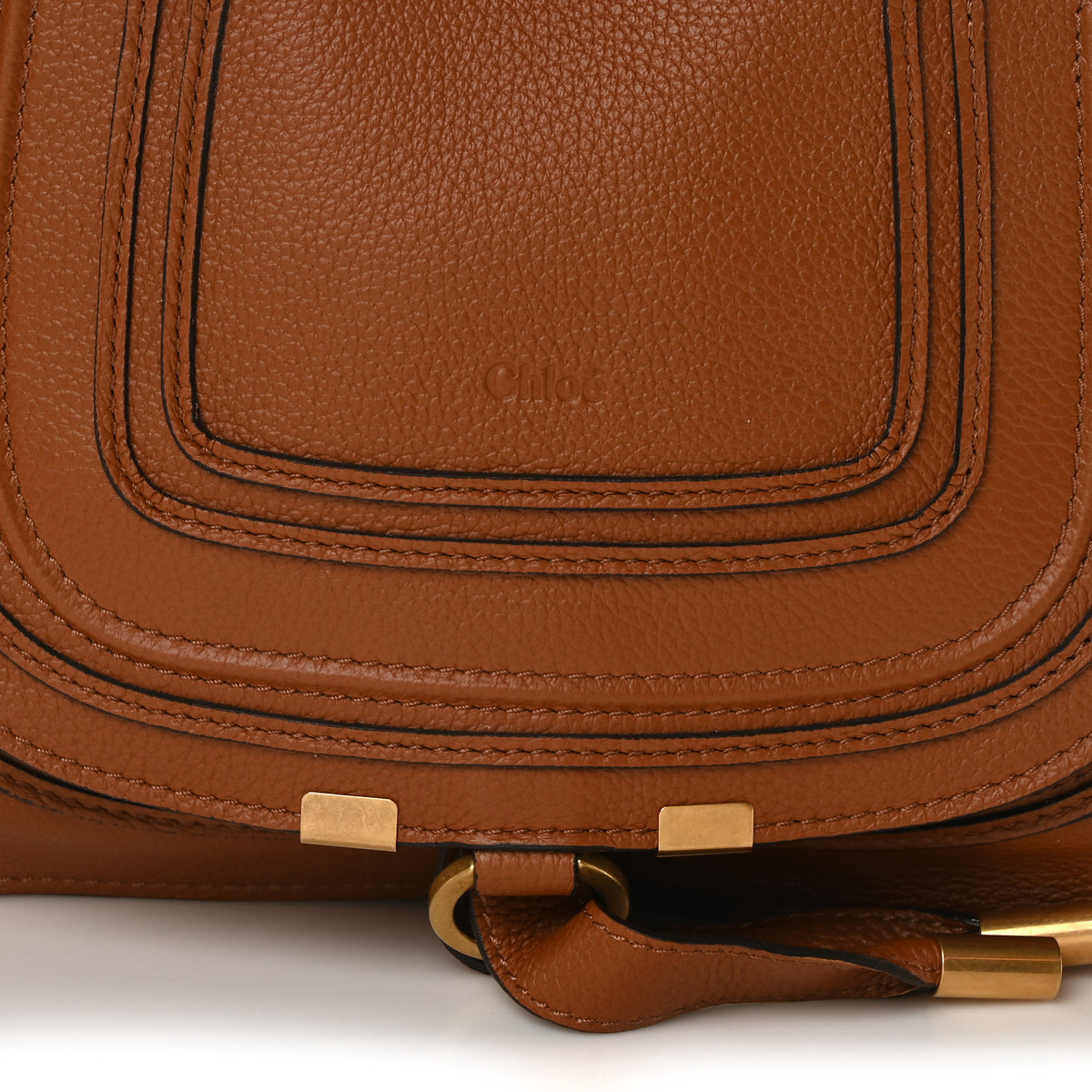 Chloe Calfskin Small Marcie Satchel Tan 8 of 10