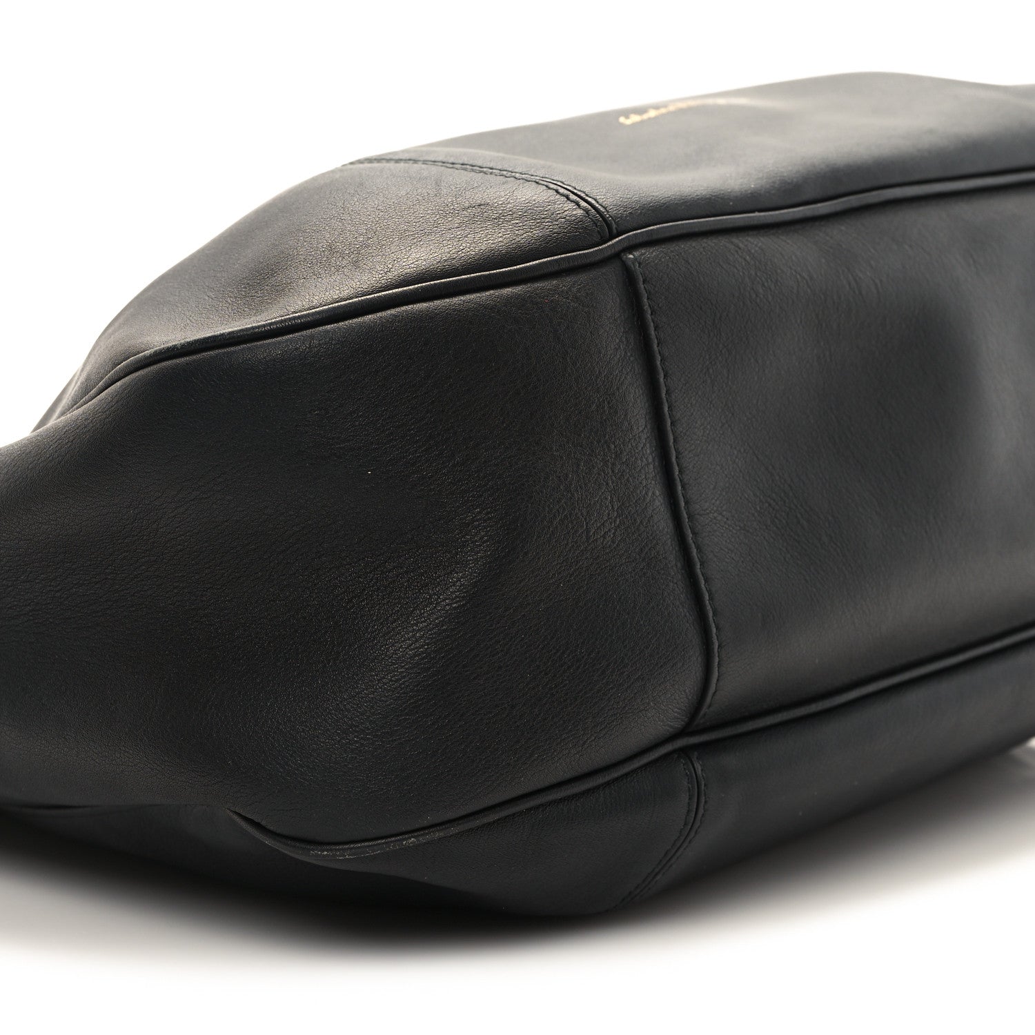 Salvatore Ferragamo Calfskin Elle Gancini Chain Hobo Black 8 of 9